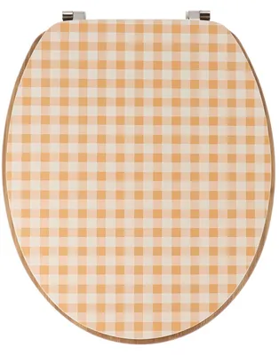 Produktbild von TENDANCE WC-Sitz Toilettensitz Klodeckel 37 x 46 cm gold weiß Toilettendeckel Badezimmer