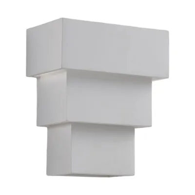 Produktbild von Lindby Wandlampe Antonella, weiß Gips, G9, bemalbar, 21 cm