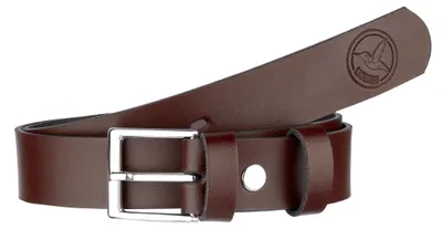 Produktbild von Ladeheid Kinder Gürtel Ledergürtel 2,5 cm Breit K1D5 (Braun/Logo-1, 55 cm)