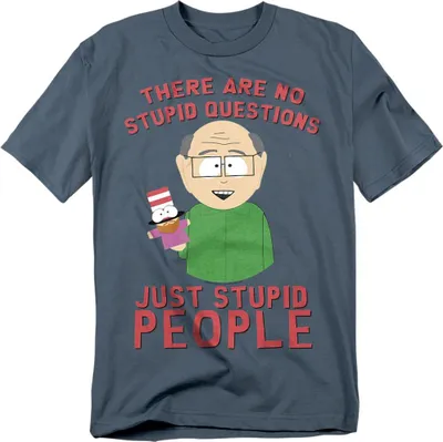 Produktbild von South Park - "No Stupid Questions" T-Shirt für Herren/Damen Uni TV20784 (M) (Holzkohle)