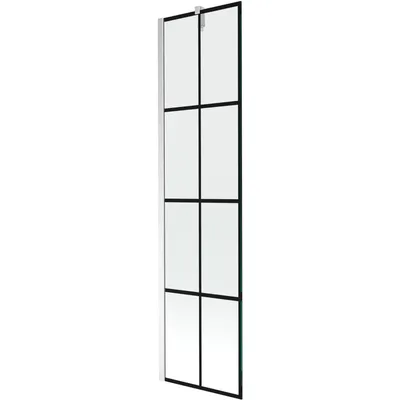 Image de Mexen Next Pare-baignoire 1 vantail 50 x 150 cm, motif noir, chrome - 895-050-000-00-77-01