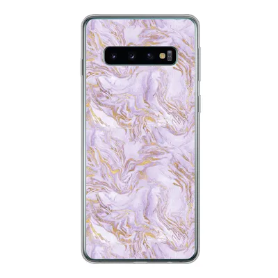 Produktbild von MuchoWow® Handyhülle Schutzhülle Hülle für Samsung Galaxy S10 Abstrakt - Marmor - Gold - Muster Silikon Softcase Handy Hülle - Handytasche
