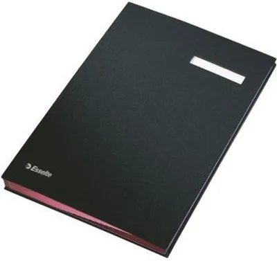Produktbild von Unterschriftsmappe A4 PP 10 Fächer schwarz Packung mit 20 Stück