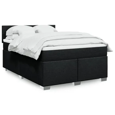 Produktbild von Maison Exclusive - Boxspringbett mit Matratze Schwarz 160x200 cm Stoff