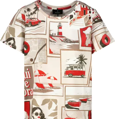 Produktbild von T-Shirt 308 red gemustert Größe 36