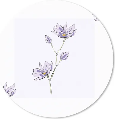 Produktbild von MuchoWow® Mauspad Mousepad Blumen - Lila - Muster 50x50 cm - Mousepads - Maus Mat - Pad - Mausunterlage - Vinyl