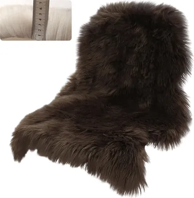 Obrázek produktu pro OKWISH Umělý kožešinový koberec Dena, tvar kožešiny 60x100 cm, hnědý