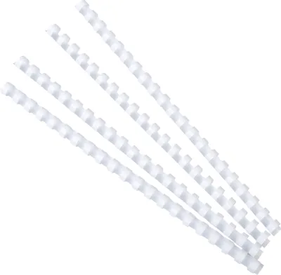 Image de Exacompta Boite 25 reliures spirales plastique 12mm Blanc 76400E