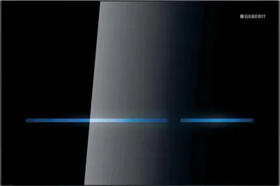 Produktbild von Geberit WC-Steuerung Netz, mit Sigma80 2-M schwarz/Glas, beruehrlos, square, 1 Stk.