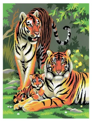 Produktbild von PRACHT Malen nach Zahlen Junior Amurtiger 33x24cm