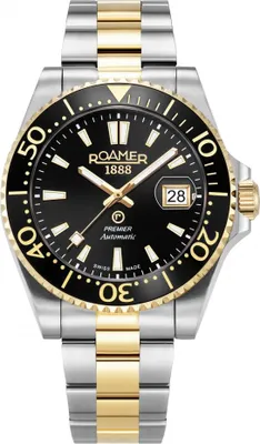 Produktbild von Die Herrenuhr ROAMER 986983 47 85 21 in Gold ist eine sportliche Taucheruhr.