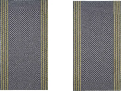 Produktbild von Küchentuch Grubentuch Halbleinen - 50 x 100 cm - kariert 2er Set