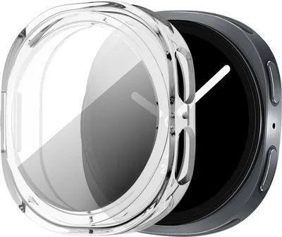 Produktbild von Bandz TPU soft case case- passend für Samsung Galaxy Watch 8 - 44mm - stoßabsorbierende Schutzhülle aus weichem TPU - Vollschutz (transparent)