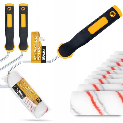 Produktbild von TRCR Farbroller-Set 15cm mit Griffen für Wandfarben & Lacke