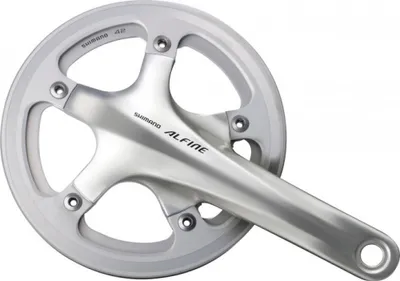 Produktbild von SHIMANO Kurbelgarnitur ALFINE FC-S501 - 42 Zähne, silber.