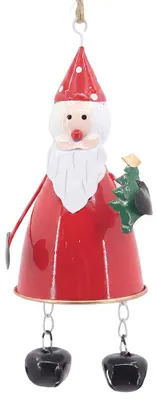 Produktbild von Clayre & Eef Weihnachtsanhänger Weihnachtsmann Rot Metall
