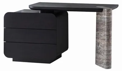 Productafbeelding van Make-uptafel, modern, zwart, marmerlook, elegante make-uptafel