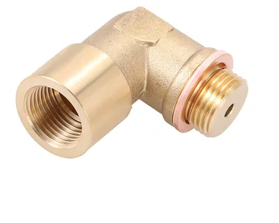 Image de Rallonge coudée à 90° pour sonde à oxygène Lambda, en laiton pour système à hydrogène sans catalyseur, filetage M18x1,5