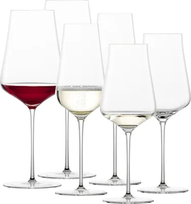 Produktbild von Zwiesel Glas DUO Bordeaux, Weißwein & Champagner Gläserset 6-tlg.