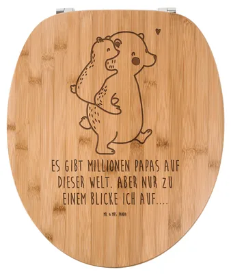 Produktbild von Mr. & Mrs. Panda WC Sitz Papa Bär - Transparent - Geschenk, Vatertag, WC-Brille, Opa, Klobrille, Toilettendeckel, Geburtstag, Brille, Klodeckel, Vater