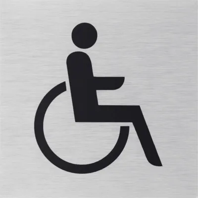 Produktbild von Klebeschild Rollstuhlfahrer" 80x80 mm"