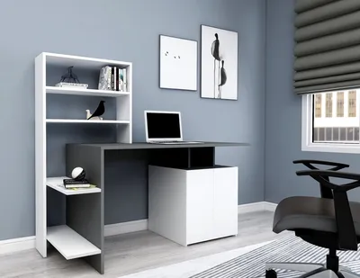 Produktbild von Skye Decor, Melis- Melis CTQ, Weiß,,Anthrazit, Couchtische, 73,8x146,3x60 cm, 100% Melaminbeschichtete Partikelplatte