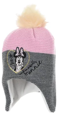 Zdjęcie produktu dla Minnie Mouse czapka zimowa dla dziewczynki, kolor:szary, rozmiar:48