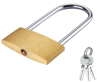 Image de Cadenas en laiton - Cadenas à chiffres - Cadenas à clé - 60 mm - Serrure universelle