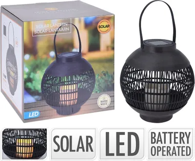 Obrázek produktu pro Home Elements Solární LED lucerna, černá Množství: 1 ks