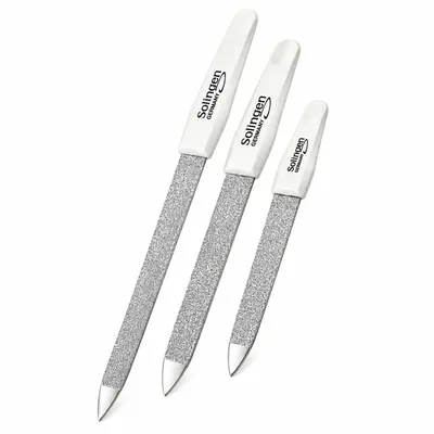 Produktbild von SMI 3-tlg Solingen Saphirnagelfeile Set Saphir Nagelfeilen Doppelseitige Maniküre Pediküre Nagelfeile Fein/Grob -  Germany