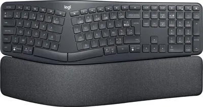 Produktbild von Logitech ERGO K860 - Tastatur - kabellos - 2.4 GHz, Bluetooth 5.0 - QWERTY - Französisch - Graphite