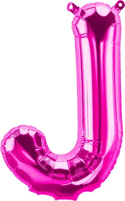 Produktbild von Folienballon Buchstabe J, pink, ca. 40 cm, für Luftbefüllung