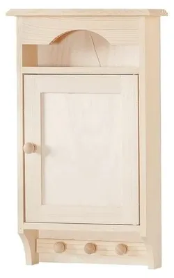 Productafbeelding van Sleutelkast van Hout met 5 Haken en Magnetische Sluiting
