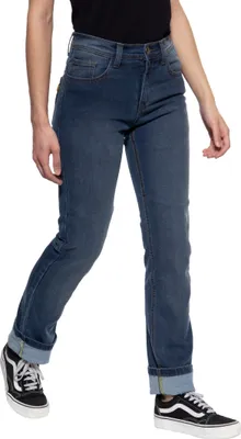 Produktbild von Queen Kerosin Motogear Light Blue Damen Motorrad Jeans, blau, Long 30