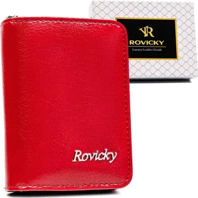 Produktbild von Rovicky | Klassische kleine Brieftasche, mit Reißverschluss, für Damen, Rot, 8x10 cm