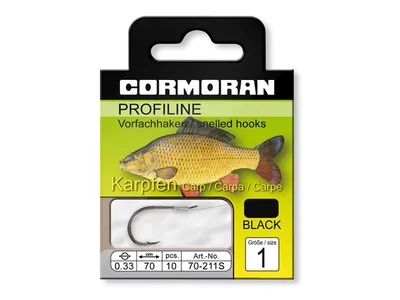 Produktbild von Cormoran Profiline Karpfenhaken schwarz gebunden gr.4