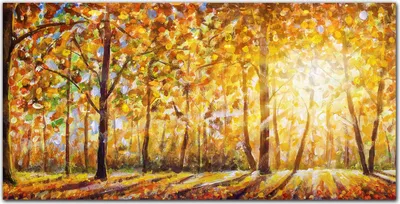 Produktbild von Coloray Bild aus Glas 140x70 gehärtetes Glas glasblock mit bild Küche wohnzimmer wanddekoration Dekoration - Herbstwald