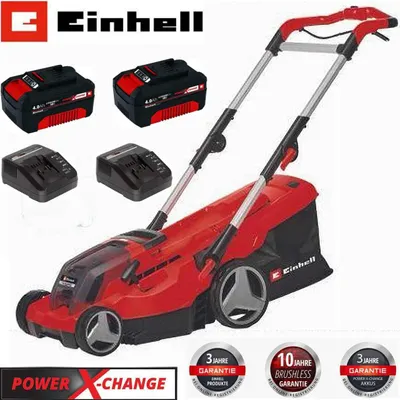 Produktbild von Einhell Akku-Rasenmäher GE-CM 36/37 2x Akku 4 Ah, 2 Ladegeräte- 36V ( 2 x 18V )