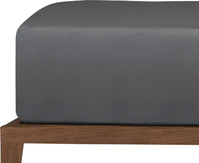 Produktbild von uncover by SCHIESSER Edeljersey Spannbettlaken New Jersey | 100% Baumwolle | Matratzenhöhe bis 20cm | 100x200cm | Dunkelgrau