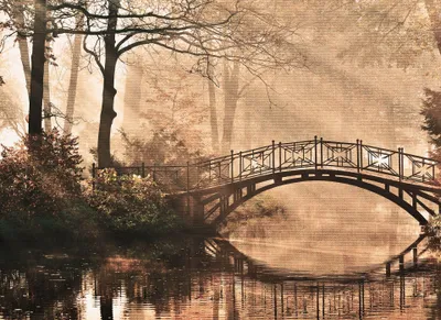 Produktbild von A.S. Création Fototapete Designwalls Tapete Fluss im Wald beige braun creme Vlies glatt