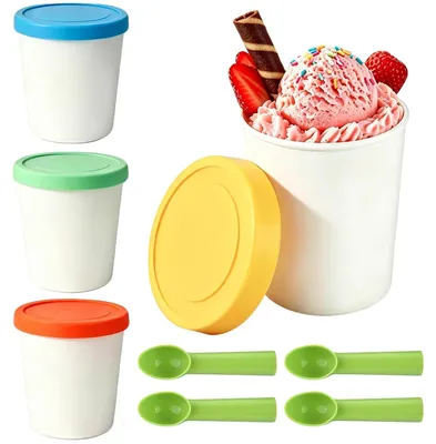 Imagen del producto de Contenedores para hacer helado casero, con tapa