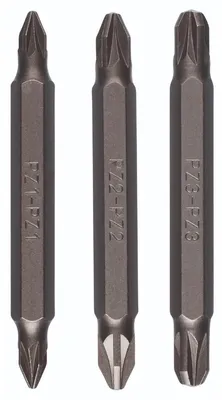 Produktbild von Bosch 2 609 255 962, 2 Stück(e), PZ1-PZ1 , PZ2-PZ2 , PZ3-PZ3, 60 mm, 25,4 / 4 mm (1 / 4")