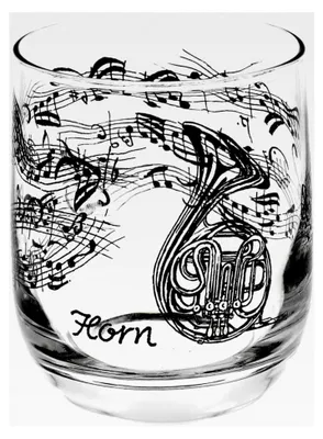 Produktbild von Glas Horn als Geschenk für Hornisten