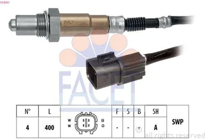 Produktbild von FACET Lambdasonde für OPEL ANTARA nach-Kat Beheizt Planarsonde 400mm 10.8551