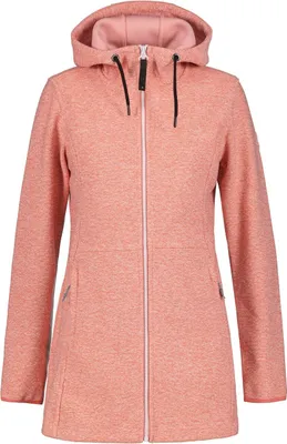 Produktbild von Icepeak Strickfleecejacke lang für Damen Alzey mit Kapuze, Farbe:Rosa, Größe:S