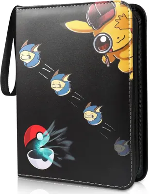 Produktbild von Pokémon Sammelkarten Album, Sammelalbum für Karten, Kunstleder Sammelalbum mit Reißverschluss, 55 Seiten 440 Taschen, Mit Tragegurt & Ringmechanik