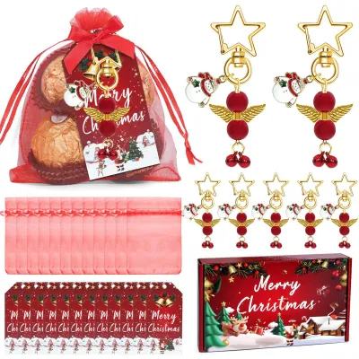 24er Set Schlüsselanhänger Weihnachten, Feier-Souvenirs