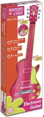 Produktbild von Bontempi elektronische Rockgitarre Spielzeug rosa fr Kinder