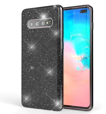 Obrázek produktu pro Pouzdro NALIA kompatibilní s telefonem Samsung Galaxy S10 Plus, třpytivé pouzdro na mobilní telefon, černé