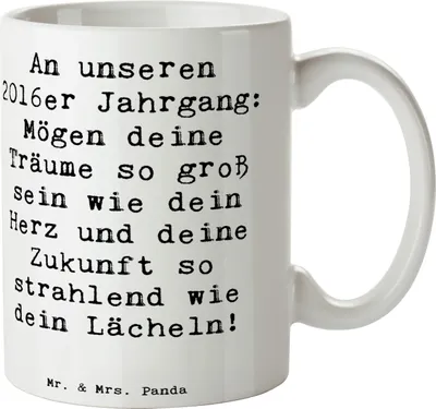 Produktbild von Mr. & Mrs. Panda Tasse Spruch 2016 Geburtstag Glückwunsch - Weiß - Geschenk, Kaffeebecher, Alter, besonderen feiern, Happy Birthday, Becher, Kaffeetasse, Designtasse